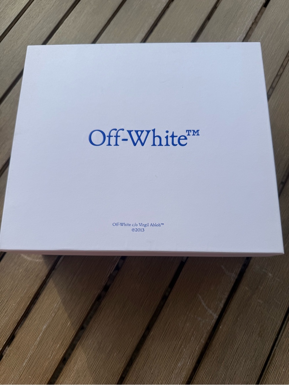 Off-White Empty White Shoe Box With Lid